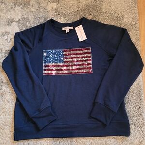 Philosophy Sequin Flag Top-NWT